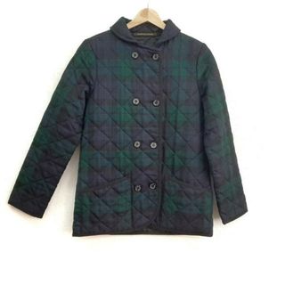 マッキントッシュ(MACKINTOSH)のMACKINTOSH(マッキントッシュ) ブルゾン サイズ34 S レディース美品  - ダークネイビー×ダークグリーン 長袖/チェック柄/キルティング/秋/冬(ブルゾン)