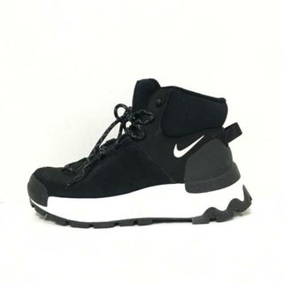 ナイキ(NIKE)のNIKE(ナイキ) スニーカー 23.5 レディース シティ クラシック ブーツ DQ5601-001 黒 ハイカット スエード×ヌバック(スニーカー)