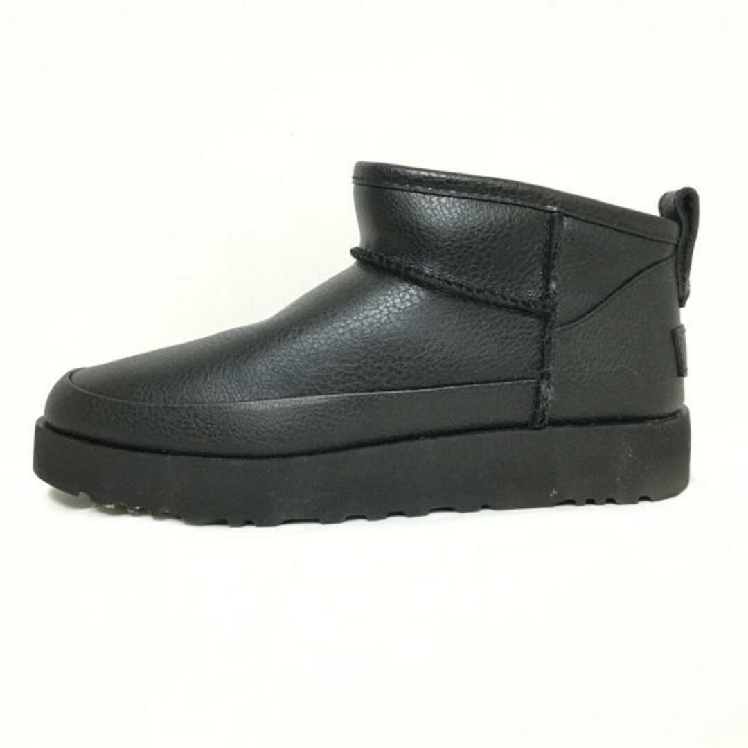 UGG(アグ)のUGG(アグ) ショートブーツ 24 レディース クラシック シュガー ウルトラ ミニ 1121618 黒 レザー レディースの靴/シューズ(ブーツ)の商品写真