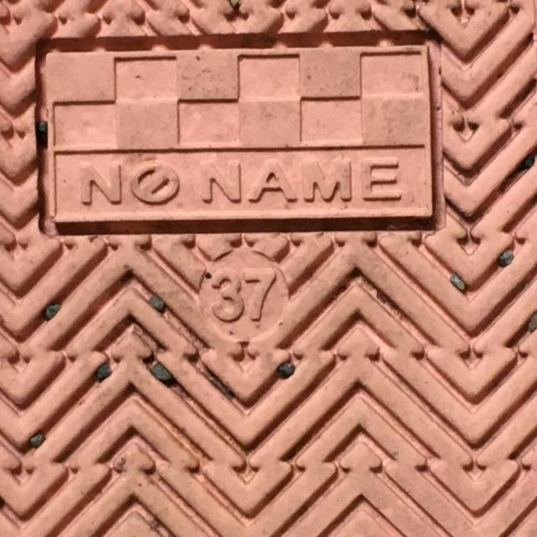 No Name(ノーネーム)のNONAME(ノーネーム) スリッポン 37 レディース - 黒×ピンクゴールド ボーダー レザー×エナメル（レザー） レディースの靴/シューズ(その他)の商品写真