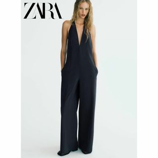 ZARA - 2 ZARA ピンストライプ ホルターネック ジャンプスーツ XS