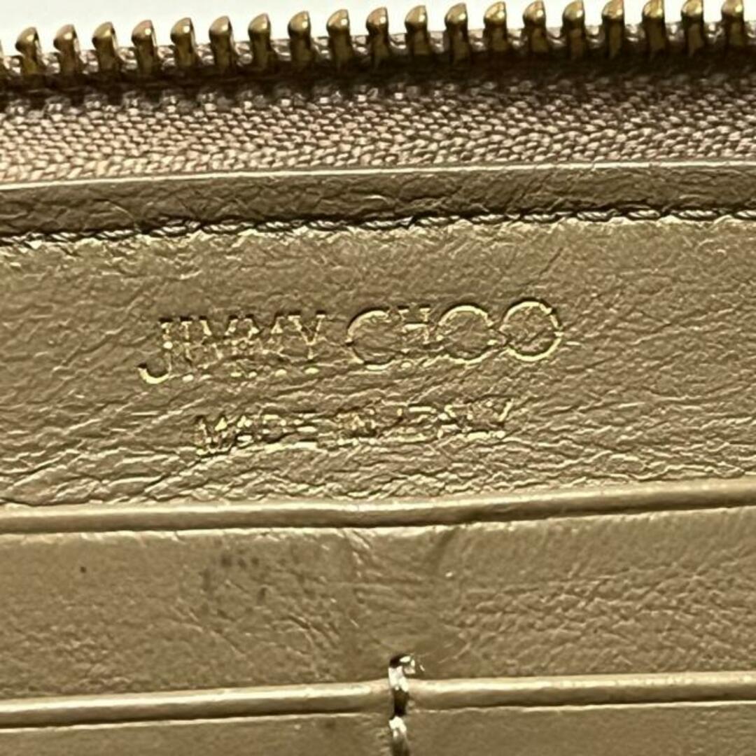 JIMMY CHOO(ジミーチュウ)のJIMMY CHOO(ジミーチュウ) 長財布 フィリッパ ベージュ×黒×アイボリー パイソン型押し加工/スター(星)/スタッズ/ラウンドファスナー レザー レディースのファッション小物(財布)の商品写真