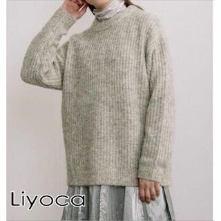 新品/タグ付き●Liyoca 片畦ラメニットプルオーバー(ニット/セーター)