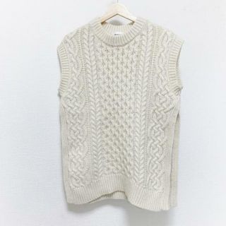 FRAY I.D - FRAY I.D(フレイアイディー) チュニック サイズF レディース美品  - アイボリー クルーネック/半袖/ニット