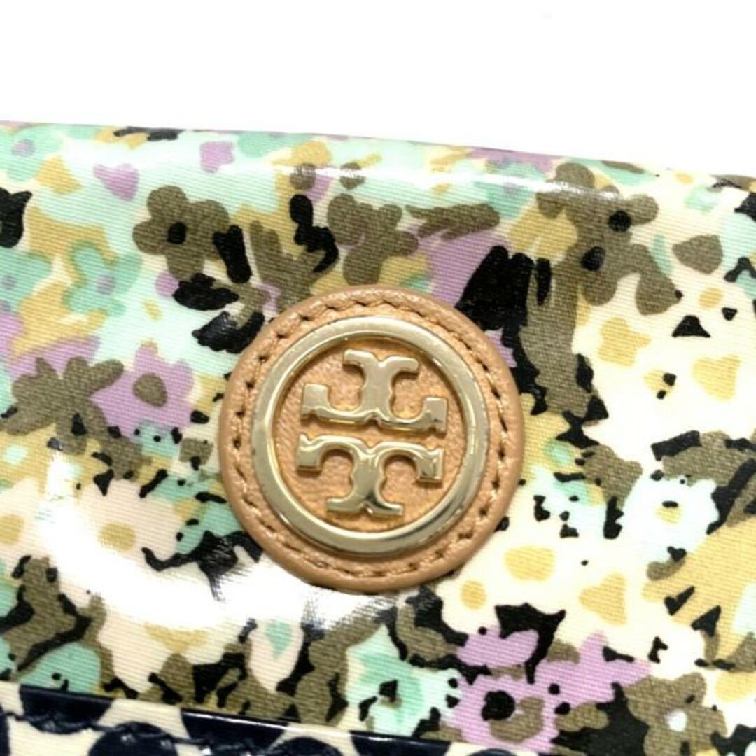 Tory Burch(トリーバーチ)のTORY BURCH(トリーバーチ) ポーチ - ベージュ×黒×マルチ 花柄/ドット柄 PVC(塩化ビニール) レディースのファッション小物(ポーチ)の商品写真