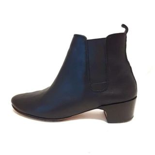 レペット(repetto)のrepetto(レペット) ショートブーツ 37 レディース - 黒 サイドゴア レザー(ブーツ)