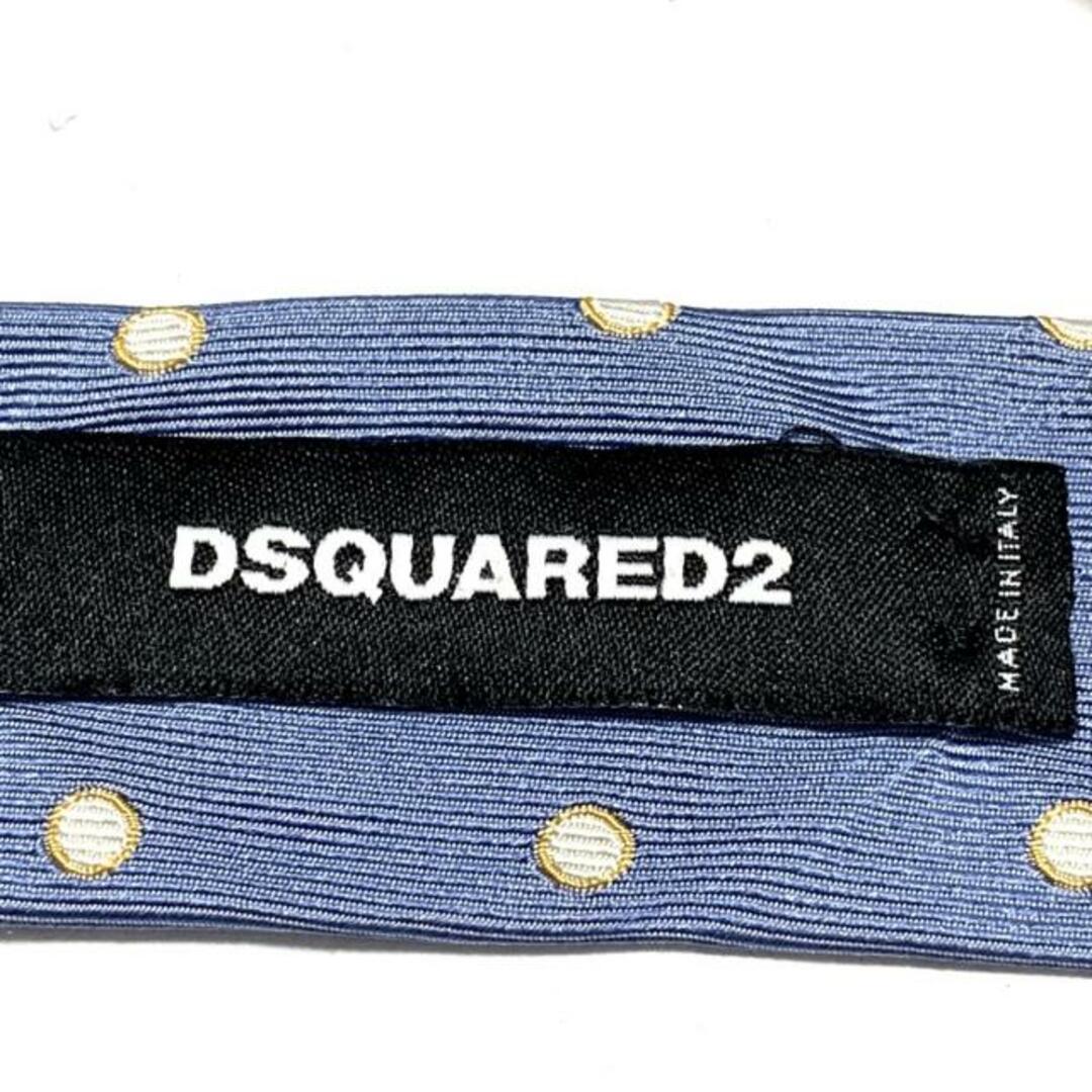 DSQUARED2(ディースクエアード)のDSQUARED2(ディースクエアード) ネクタイ メンズ - ブルーグレー×ダークイエロー×ライトグレー ドット柄 メンズのファッション小物(ネクタイ)の商品写真