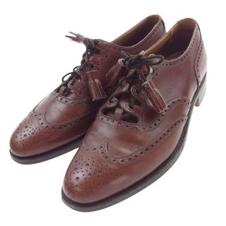 クロケットアンドジョーンズ(Crockett&Jones)のCROCKETT&JONES クロケットアンドジョーンズ ドレスシューズ 8053-1L 英国製 GILLIE ギリー レザー ウィングチップ ドレス シューズ ブラウン系 8E【中古】(ドレス/ビジネス)