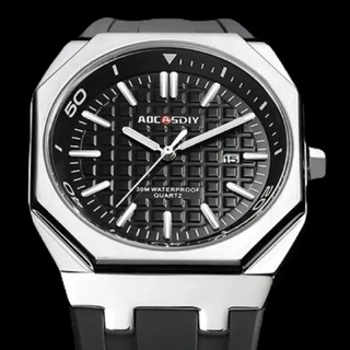 新品 AOCASDIY オクタゴンオマージュウォッチ メンズ腕時計 ブラックSS(腕時計(アナログ))