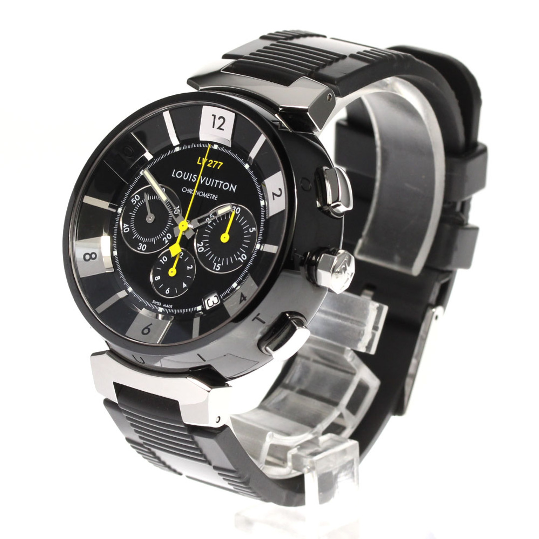 LOUIS VUITTON(ルイヴィトン)のルイ・ヴィトン LOUIS VUITTON Q114K タンブール インブラック クロノグラフ 自動巻き メンズ 箱・保証書付き_805367 メンズの時計(腕時計(アナログ))の商品写真