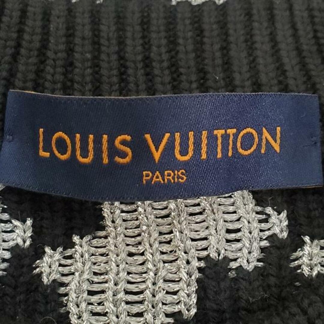 LOUIS VUITTON(ルイヴィトン)のLOUIS VUITTON(ルイヴィトン) 長袖セーター サイズS メンズ美品  LVサークルクルーネックニット 1A5PBX 黒×シルバー クルーネック/ラメ/2019AW メンズのトップス(ニット/セーター)の商品写真