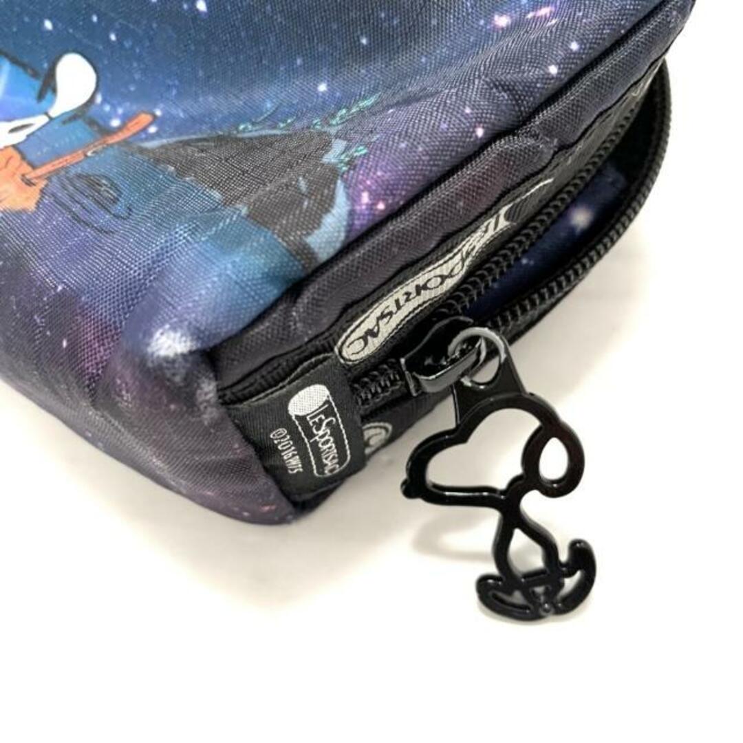 LeSportsac(レスポートサック)のLESPORTSAC(レスポートサック) ポーチ美品  - パープル×ダークネイビー×マルチ PEANUTSコラボ レスポナイロン レディースのファッション小物(ポーチ)の商品写真