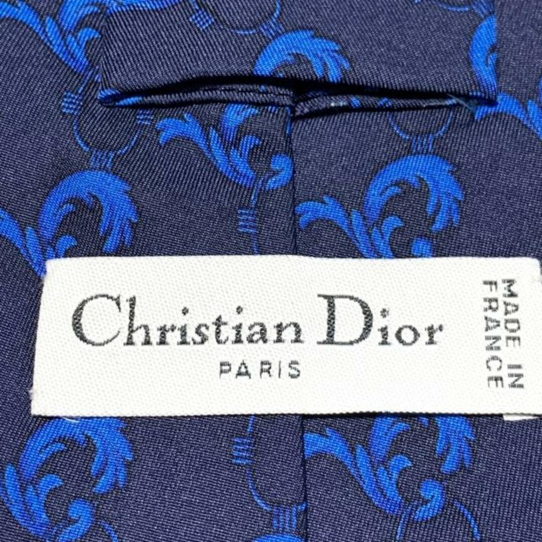 Christian Dior(クリスチャンディオール)のDIOR/ChristianDior(ディオール/クリスチャンディオール) ネクタイ メンズ - 黒×ブルー メンズのファッション小物(ネクタイ)の商品写真