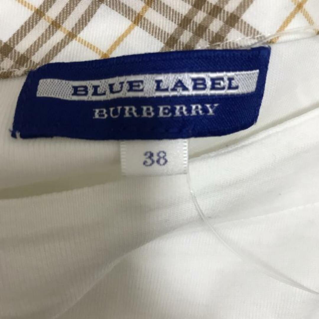 BURBERRY BLUE LABEL(バーバリーブルーレーベル)のBurberry Blue Label(バーバリーブルーレーベル) 半袖カットソー サイズ38 M レディース - 白 レディースのトップス(カットソー(半袖/袖なし))の商品写真