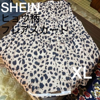 シーイン(SHEIN)の新品♡SHEIN♡ヒョウ柄フレアスカート♡シーイン(ロングスカート)