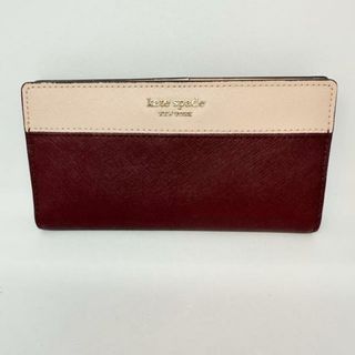 ケイトスペードニューヨーク(kate spade new york)のKate spade(ケイトスペード) 長財布 - ボルドー×ライトピンク レザー(財布)