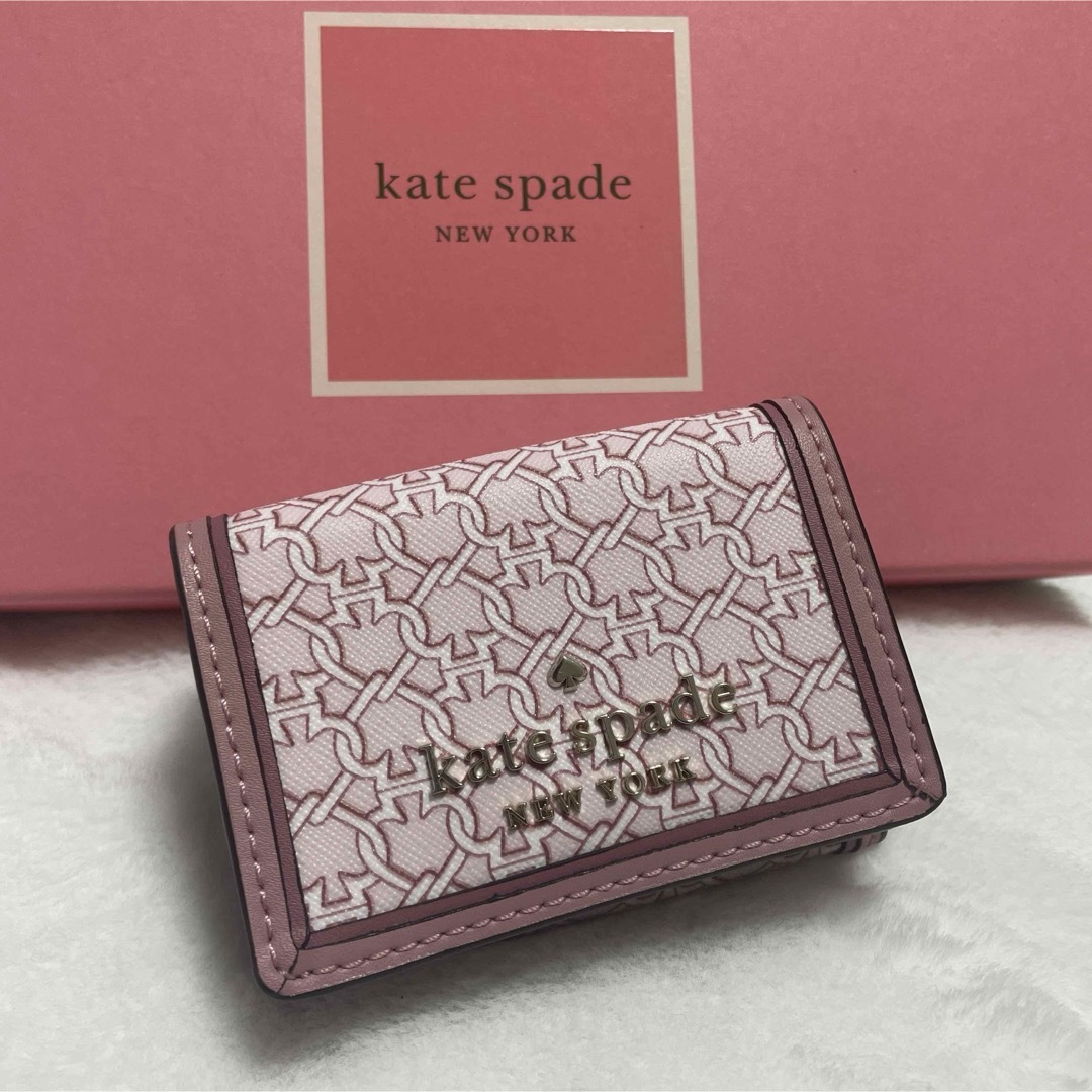 kate spade new york(ケイトスペードニューヨーク)の新品未使用　ケイトスペード   人気スペードリンク柄　三つ折り財布 レディースのファッション小物(財布)の商品写真