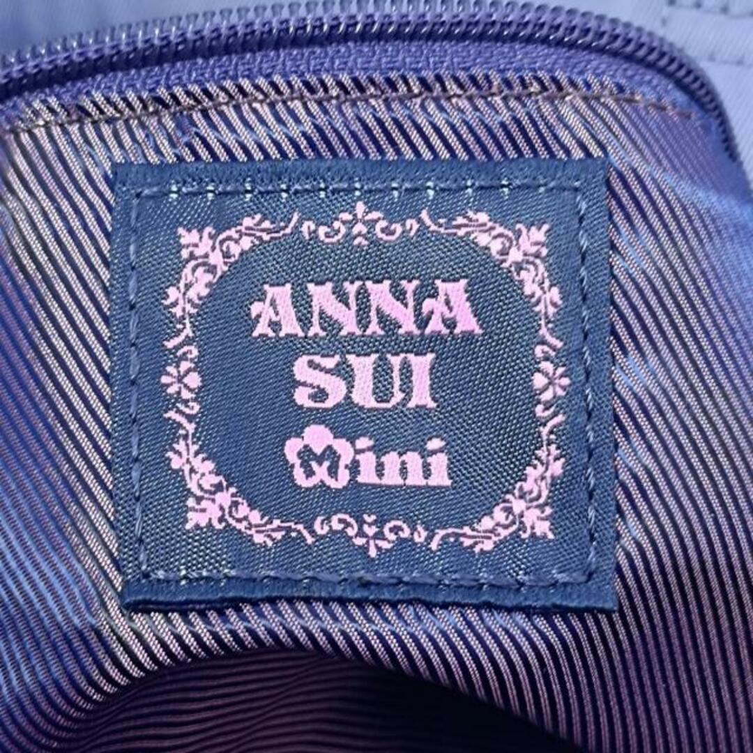 ANNA SUI mini(アナスイミニ)のANNA SUI mini(アナスイミニ) ハンドバッグ美品  - ライトパープル×ネイビー スター(星)/折りたたみ ナイロン×合皮 レディースのバッグ(ハンドバッグ)の商品写真