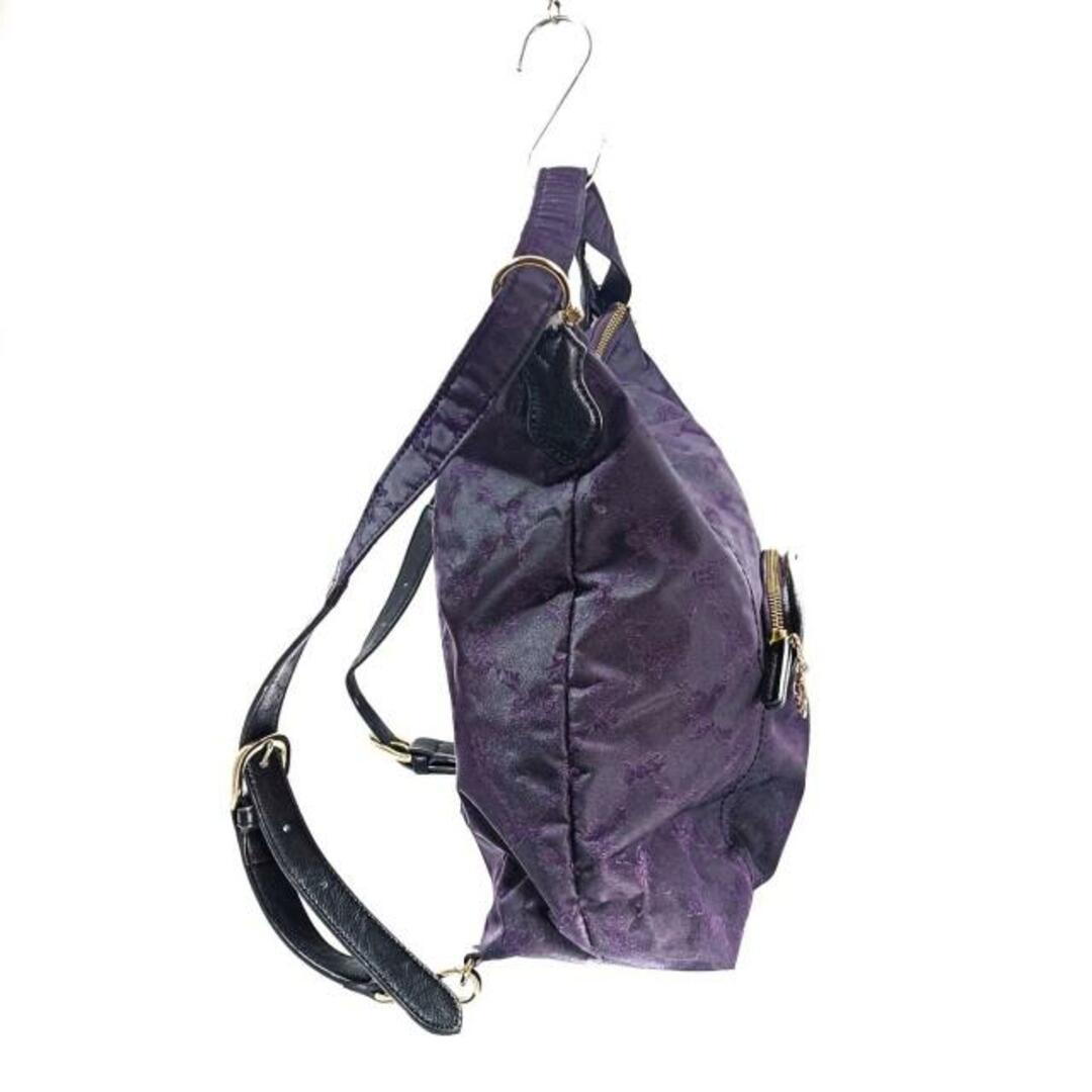 ANNA SUI(アナスイ)のANNA SUI(アナスイ) リュックサック - パープル×黒 ナイロン×合皮 レディースのバッグ(リュック/バックパック)の商品写真