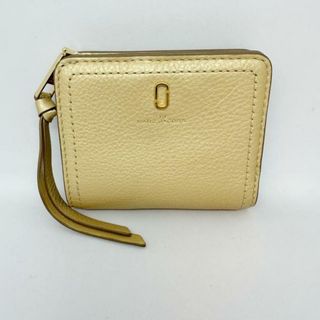 マークジェイコブス(MARC JACOBS)のMARC JACOBS(マークジェイコブス) 2つ折り財布 ザ スナップショット ゴールド L字ファスナー レザー(財布)