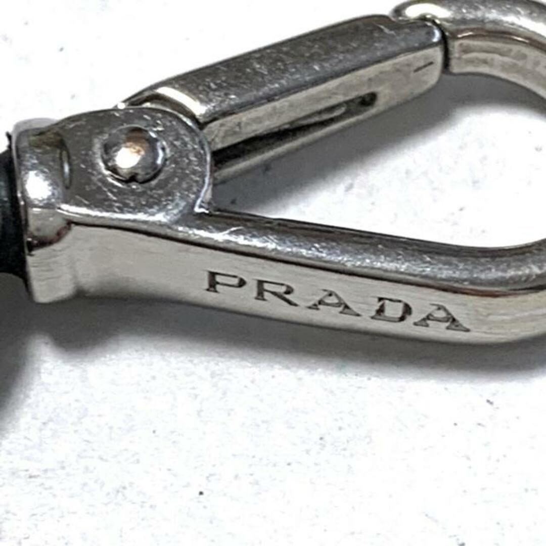 PRADA(プラダ)のPRADA(プラダ) キーホルダー(チャーム) - 黒 スカル レザー×ビーズ×金属素材 レディースのファッション小物(キーホルダー)の商品写真
