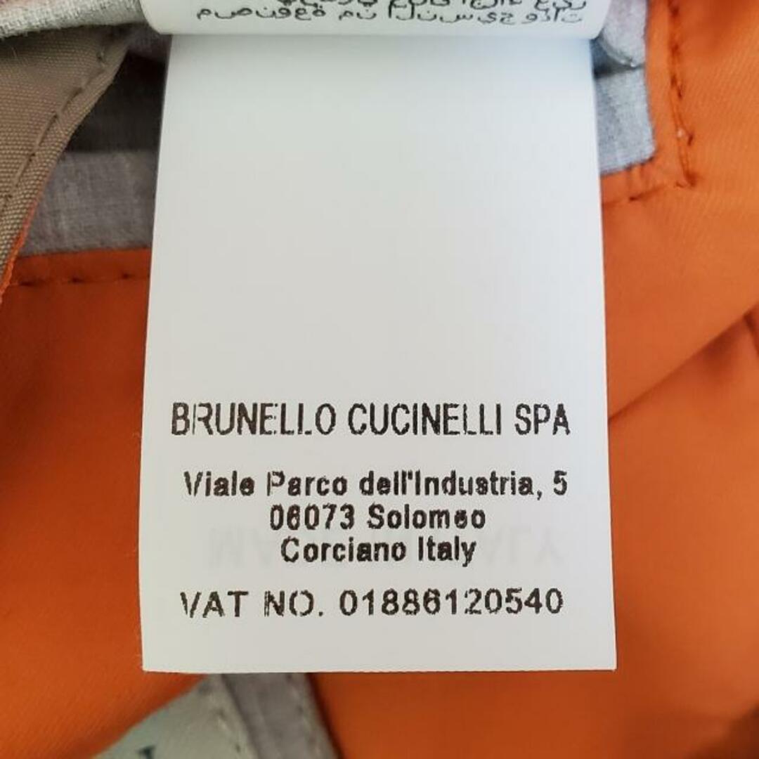 BRUNELLO CUCINELLI(ブルネロクチネリ)のBRUNELLO CUCINELLI(ブルネロクチネリ) ブルゾン サイズ48 M メンズ - ベージュ×ダークグレー 長袖/秋/春 メンズのジャケット/アウター(ブルゾン)の商品写真