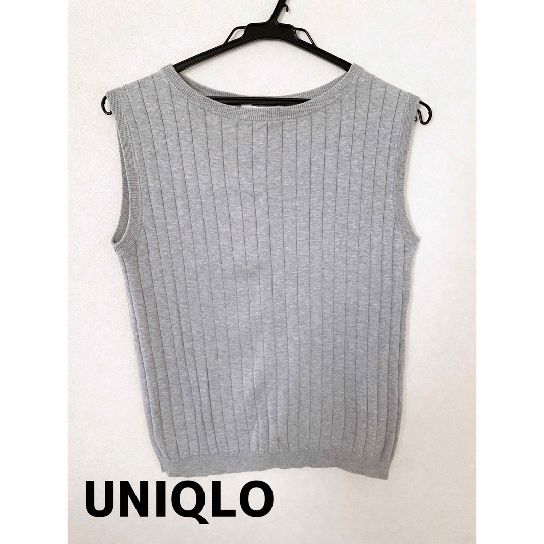 UNIQLO(ユニクロ)の【UNIQLO ユニクロ】ノースリーブセーター Mサイズ レディースのトップス(タンクトップ)の商品写真