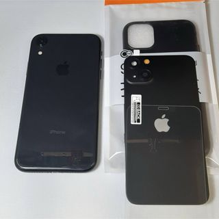 iPhone XR Black 128 GB SIMロック解除済 カバー付き(スマートフォン本体)