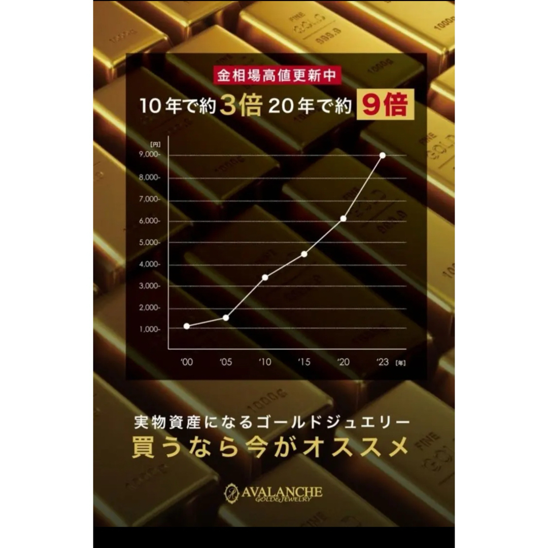 AVALANCHE - avalanche 10k マイアミチェーン 幅7.5mm長さ72cm AVALANCHE - avalanche 10k マイアミチェーン 幅7.5mm長さ72cm