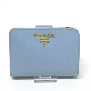 プラダ(PRADA)のPRADA(プラダ) 2つ折り財布 - ライトブルー L字ファスナー レザー(財布)