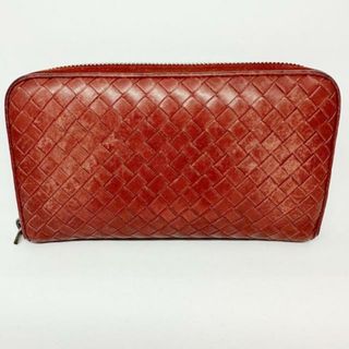 ボッテガヴェネタ(Bottega Veneta)のBOTTEGA VENETA(ボッテガヴェネタ) 長財布 ジップアラウンドウォレット,イントレチャート 114076 ボルドー レザー(財布)