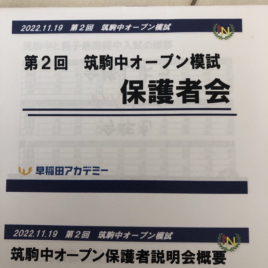 2022年度 第二回筑駒中オープン模試 早稲田アカデミー NN開成の 2022年度 第二回筑駒中オープン模試 早稲田アカデミー NN開成の