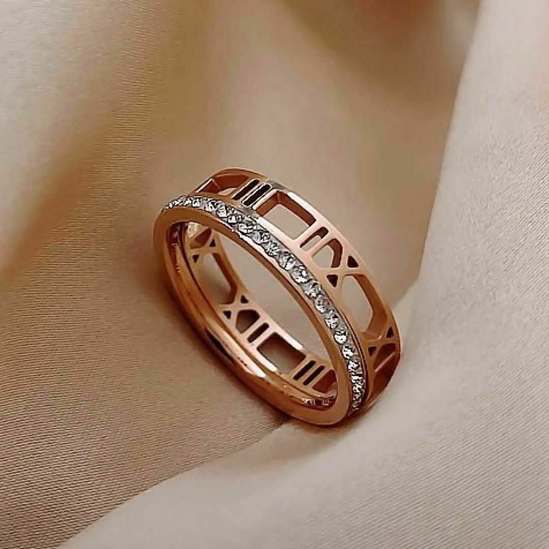 ダブルリング　指輪　レディース　重ね付け　セット　ピンクゴールド　人気　シンプル レディースのアクセサリー(リング(指輪))の商品写真