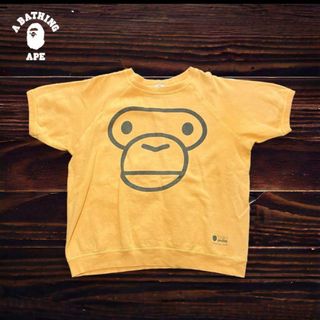 アベイシングエイプ(A BATHING APE)の00s A BATHING APE 半袖スウェットTシャツ マイロ イエロー(Tシャツ/カットソー(半袖/袖なし))