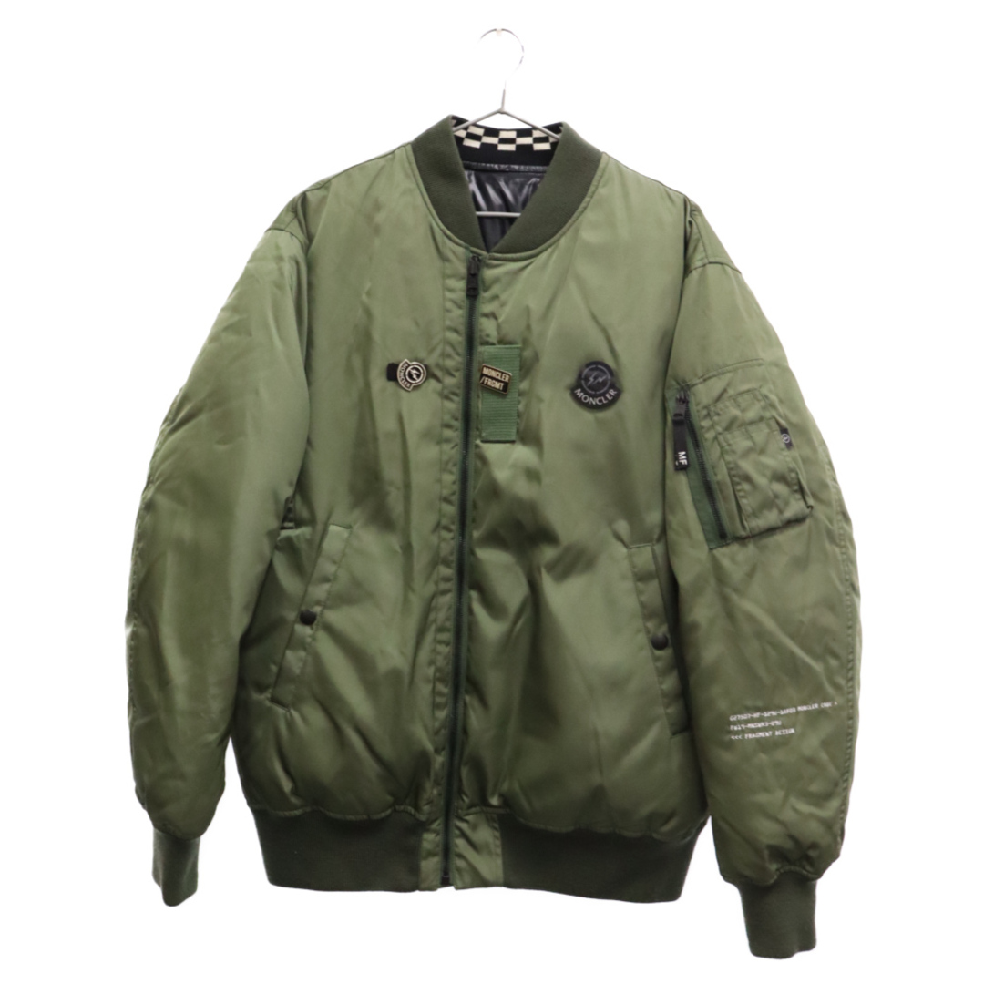 MONCLER(モンクレール)のMONCLER モンクレール 19AW x FRAGMENT RAPTOR GIUBBOTTO MA-1 フラグメント リバーシブルダウンジャケット カーキ/ブラック E209U4040150 C0339 メンズのジャケット/アウター(ダウンジャケット)の商品写真