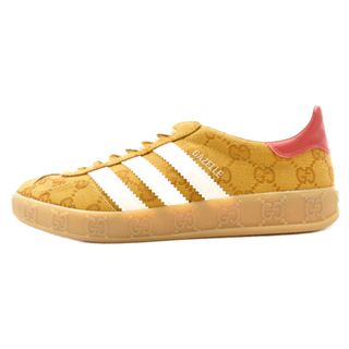 GUCCI グッチ ×ADIDAS GAZELLE アディダス ガゼル キャンバス レザー ローカットスニーカー US6/23cm ブラウン HQ7086