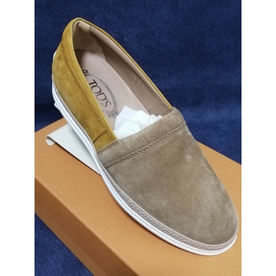 TOD'S(トッズ)の★新品・メンズ★【TOD'S】スエード　エスパドリーユ　ベージュ　UK6.5 メンズの靴/シューズ(スリッポン/モカシン)の商品写真