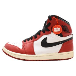 ナイキ(NIKE)のNIKE ナイキ 13年製 AIR JORDAN 1 RETRO HIGH CHICAGO エアジョーダン1レトロハイシカゴスニーカー ハイカットスニーカー レッド US8/26cm 332550-163(スニーカー)