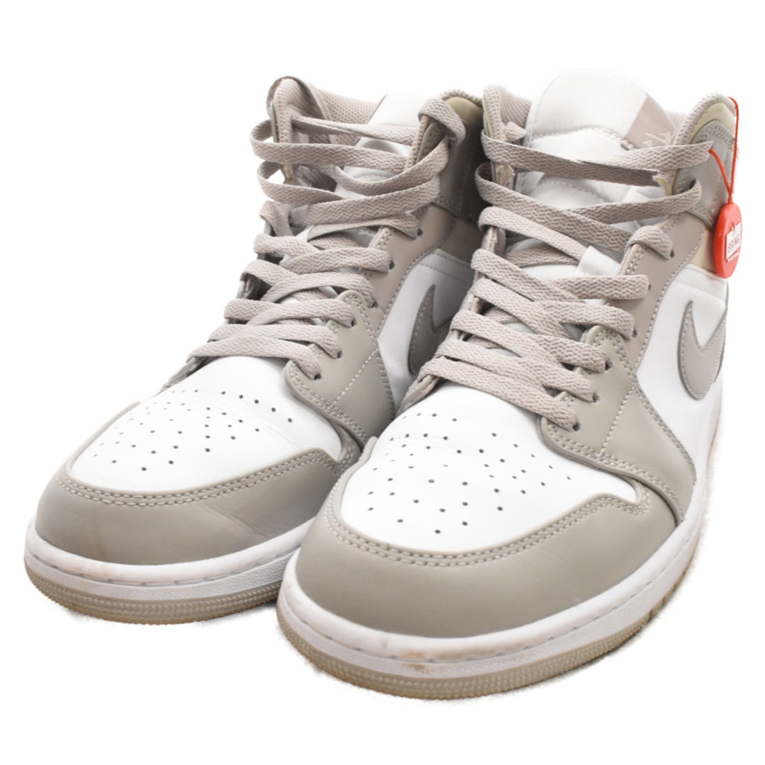 NIKE(ナイキ)のNIKE ナイキ AIR JORDAN 1 MID LINEN エア ジョーダン1 ミッド リネン ミッドカットスニーカー ホワイト/グレー US10/28.0cm 554724-082 メンズの靴/シューズ(スニーカー)の商品写真