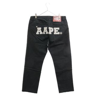 AAPE BY A BATHING APE エーエイプバイアベイシングエイプ バックロゴ リフレクタープリント パンツ ブラック AAPPTMG6119XX