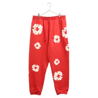 DENIM TEARS デニムティアーズ Flower Print Sweat Pants フラワープリント スウェットパンツ レッド XXL(その他)