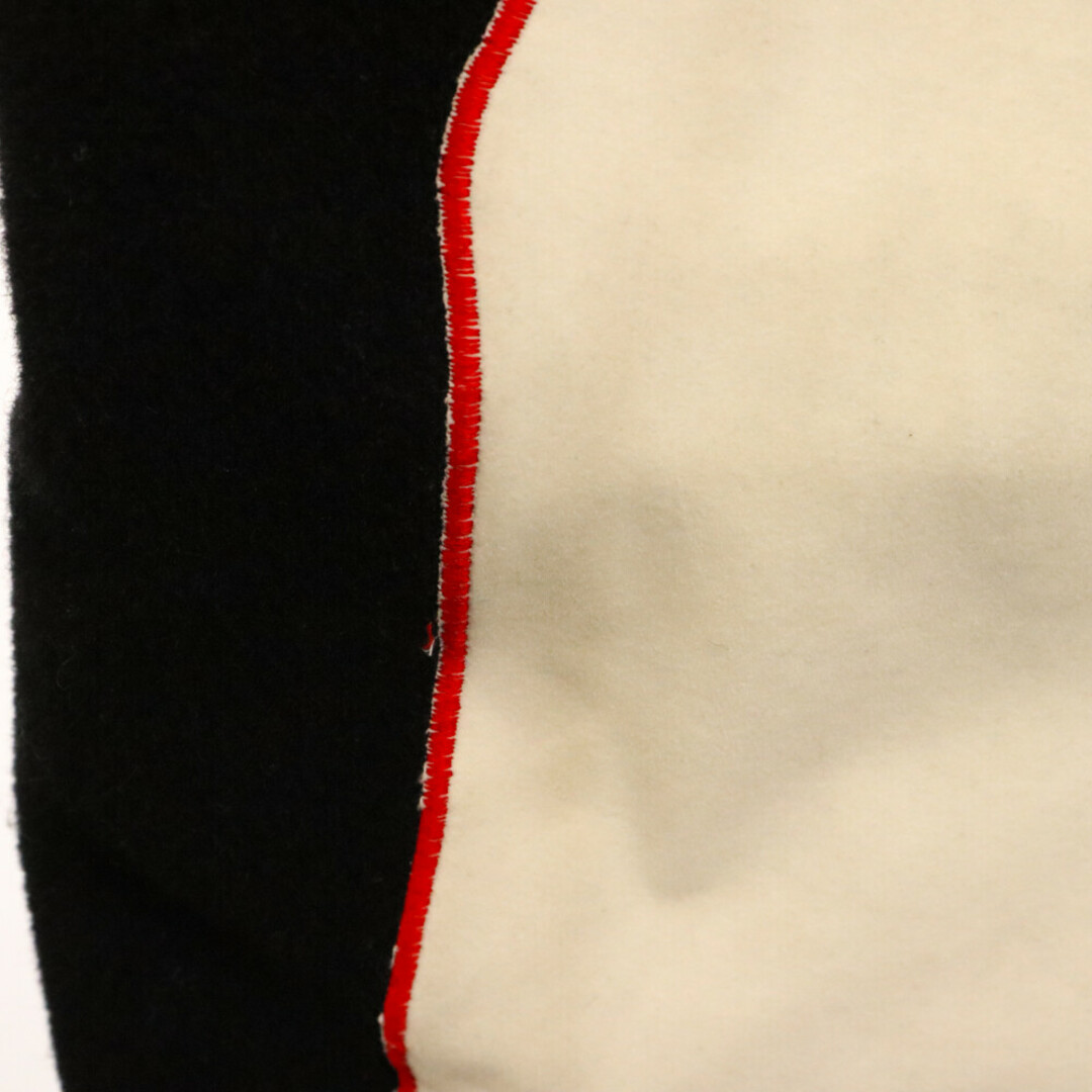 KANSAI MAN カンサイ マン 90s レザー切り替え ロゴパッチ スタジャン ベロア切り替え スタジアムジャケット レッド/ブラック メンズのジャケット/アウター(スタジャン)の商品写真