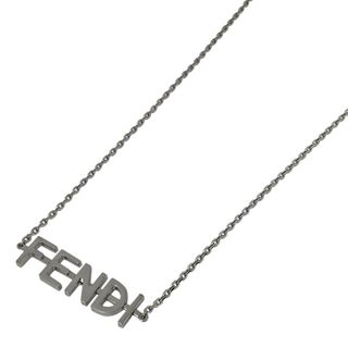 フェンディ(FENDI)のフェンディ ロゴ ネックレス シルバーメッキ 【中古】(ネックレス)