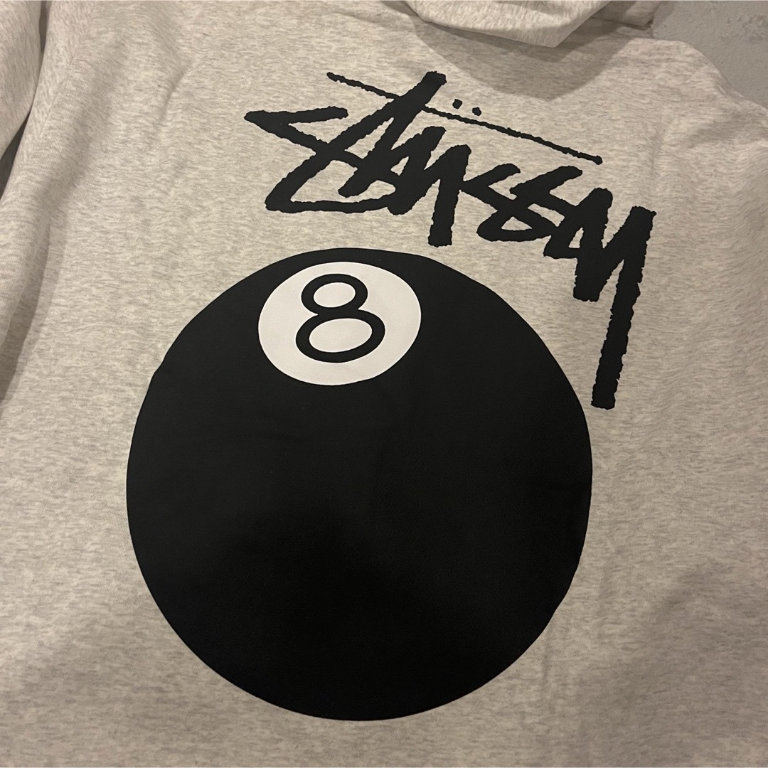 STUSSY(ステューシー)のステューシー 8BALL  パーカー グレー スウェットパーカー L 8ボール メンズのトップス(パーカー)の商品写真