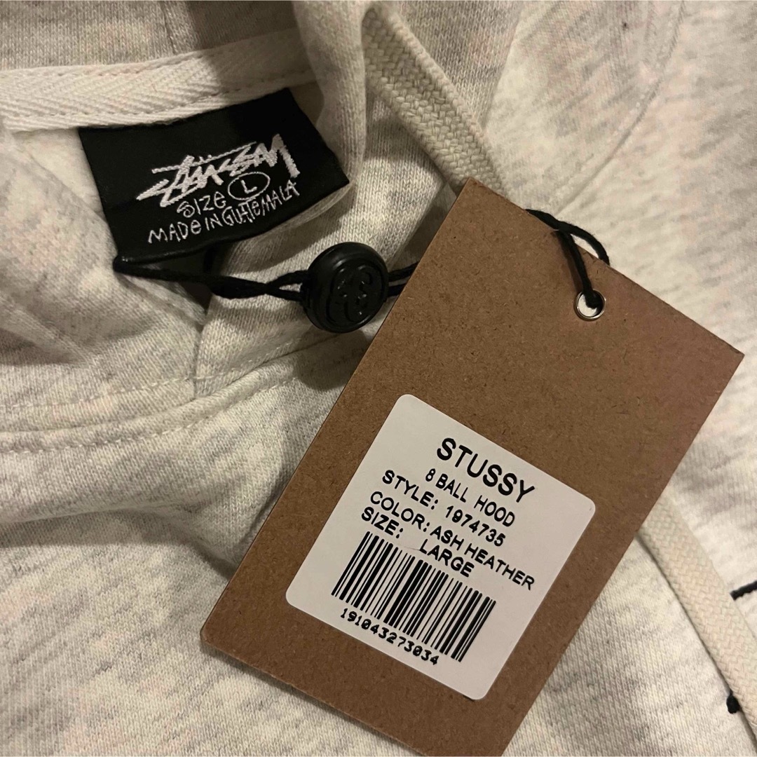 STUSSY(ステューシー)のステューシー 8BALL  パーカー グレー スウェットパーカー L 8ボール メンズのトップス(パーカー)の商品写真