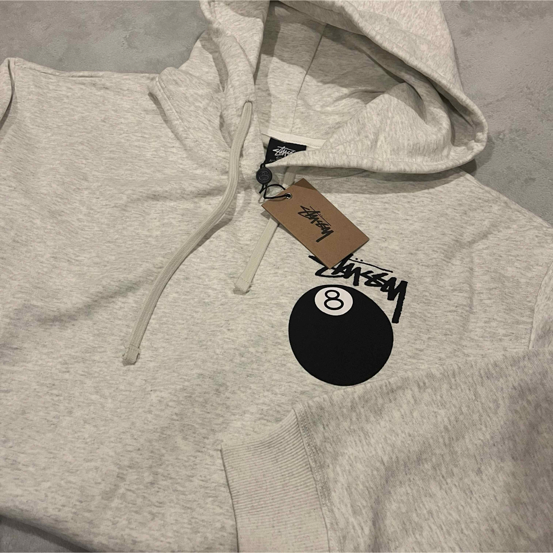 STUSSY(ステューシー)のステューシー 8BALL  パーカー グレー スウェットパーカー L 8ボール メンズのトップス(パーカー)の商品写真