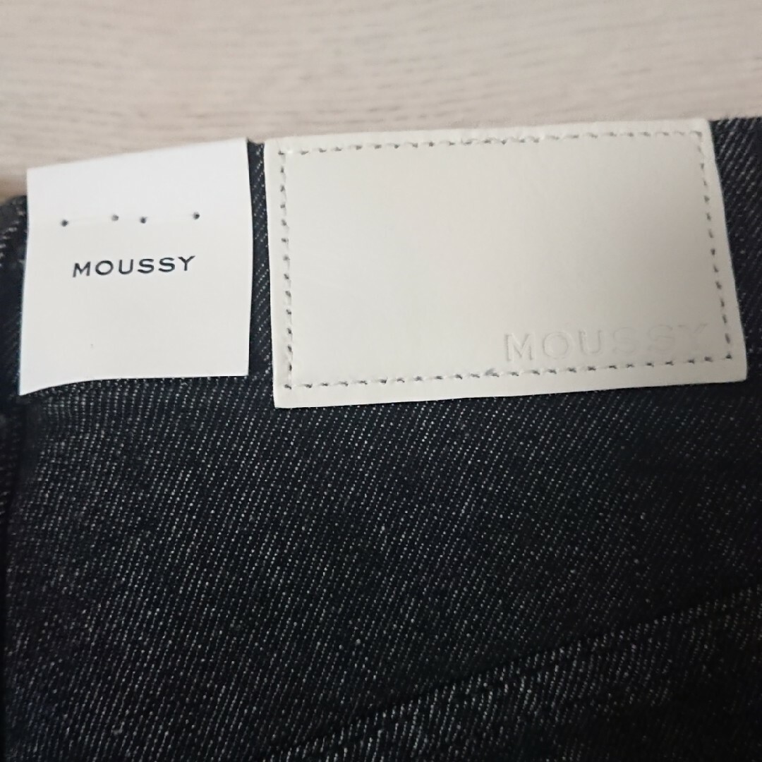 moussy(マウジー)の新品 マウジー MOUSSY プレーンジーンズ ブラックストレートスリム レディースのパンツ(デニム/ジーンズ)の商品写真