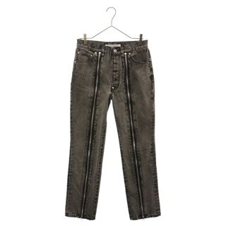 ジョンローレンスサリバン(JOHN LAWRENCE SULLIVAN)のJOHN LAWRENCE SULLIVAN ジョンローレンスサリバン BLEACHED DENIM ZIPPED PANTS ブリーチデニム ジップパンツ グレー 2A008-0320-15(デニム/ジーンズ)