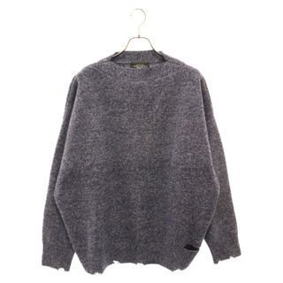 UNUSED アンユーズド DAMAGE 5G WOOL KNIT ダメージ加工 5G ウールニットセーター ブルー US2254