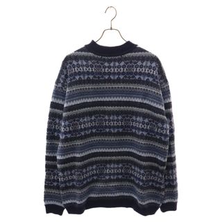 アンユーズド(UNUSED)のUNUSED アンユーズド 5G FAIR ISLE CREW NECK SWEATER フェアアイル ニットセーター ブルー US2255(ニット/セーター)